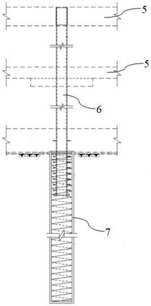 Grouting squeezing and expanding steel pipe concrete stand column pile and construction method thereof