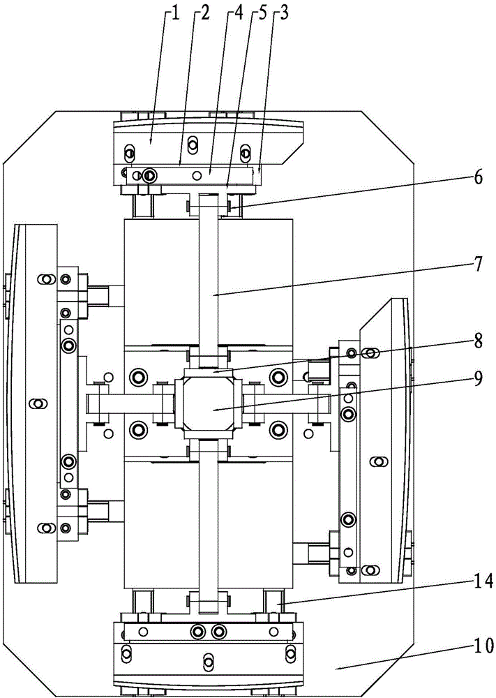 Welding clamping mechanism of box type automobile exhaust purifier