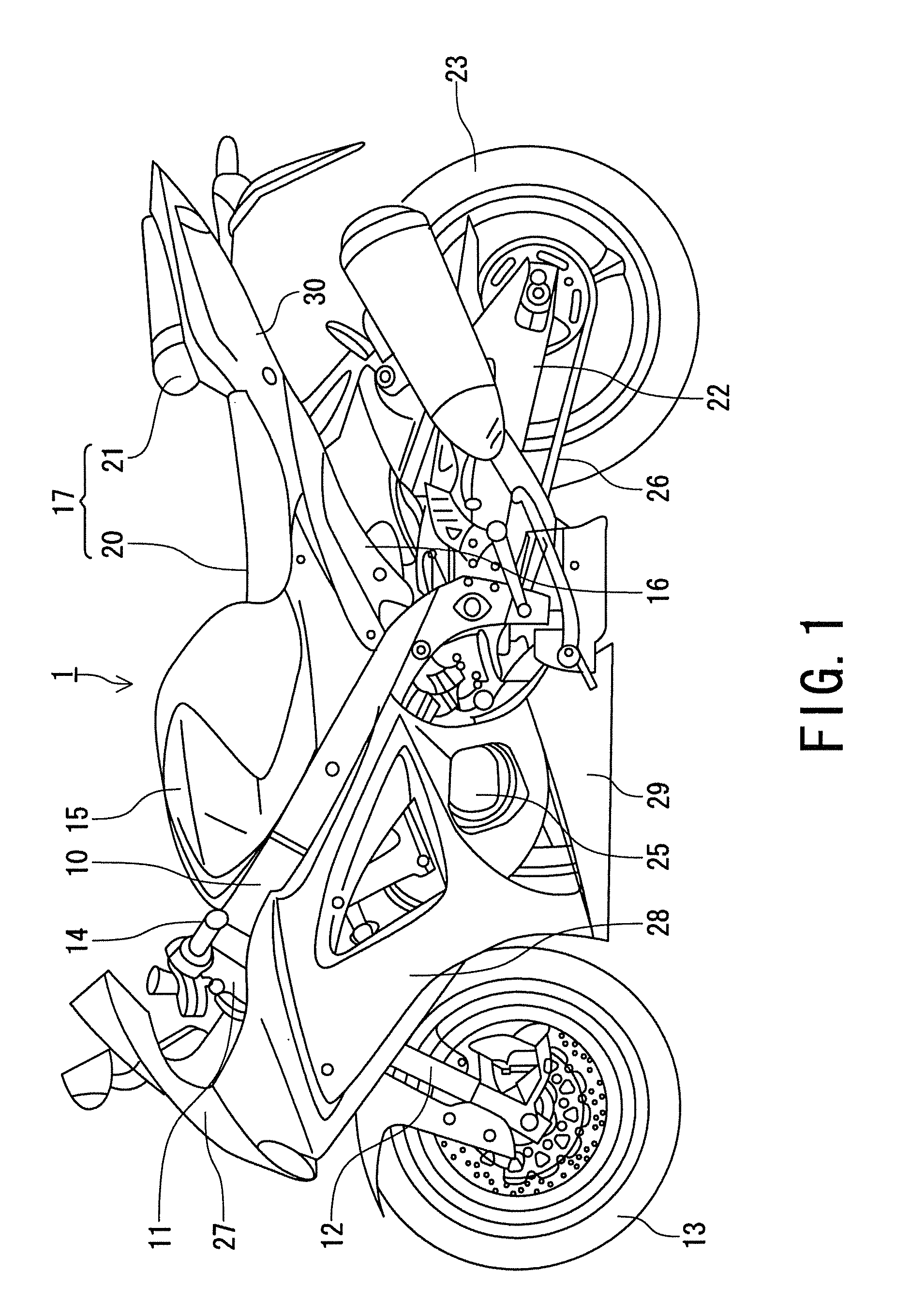 Vehicle body frame of motorcycle