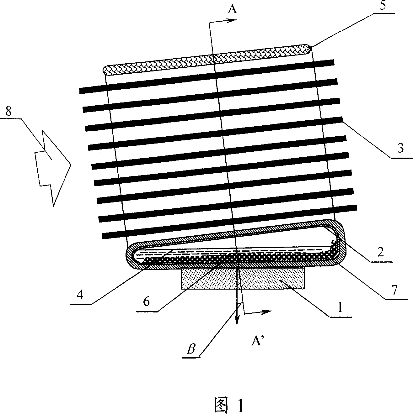 Flat curved type heat pipe integrated heat radiator for electron element