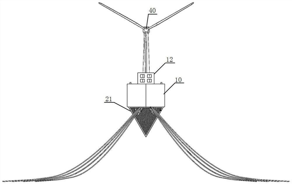 Deep and far sea culture work ship based on wind energy-wave energy combined power generation and single point mooring