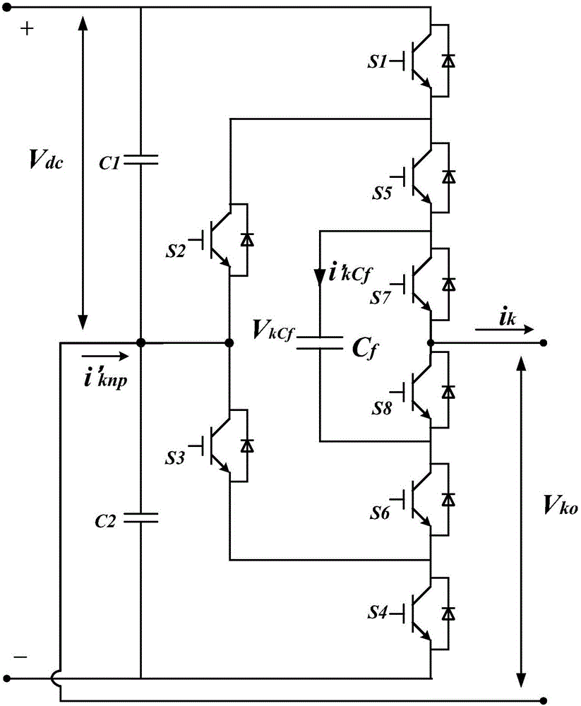 Flying capacitor voltage control method for three-phase five-level active neutral-point-clamped converter