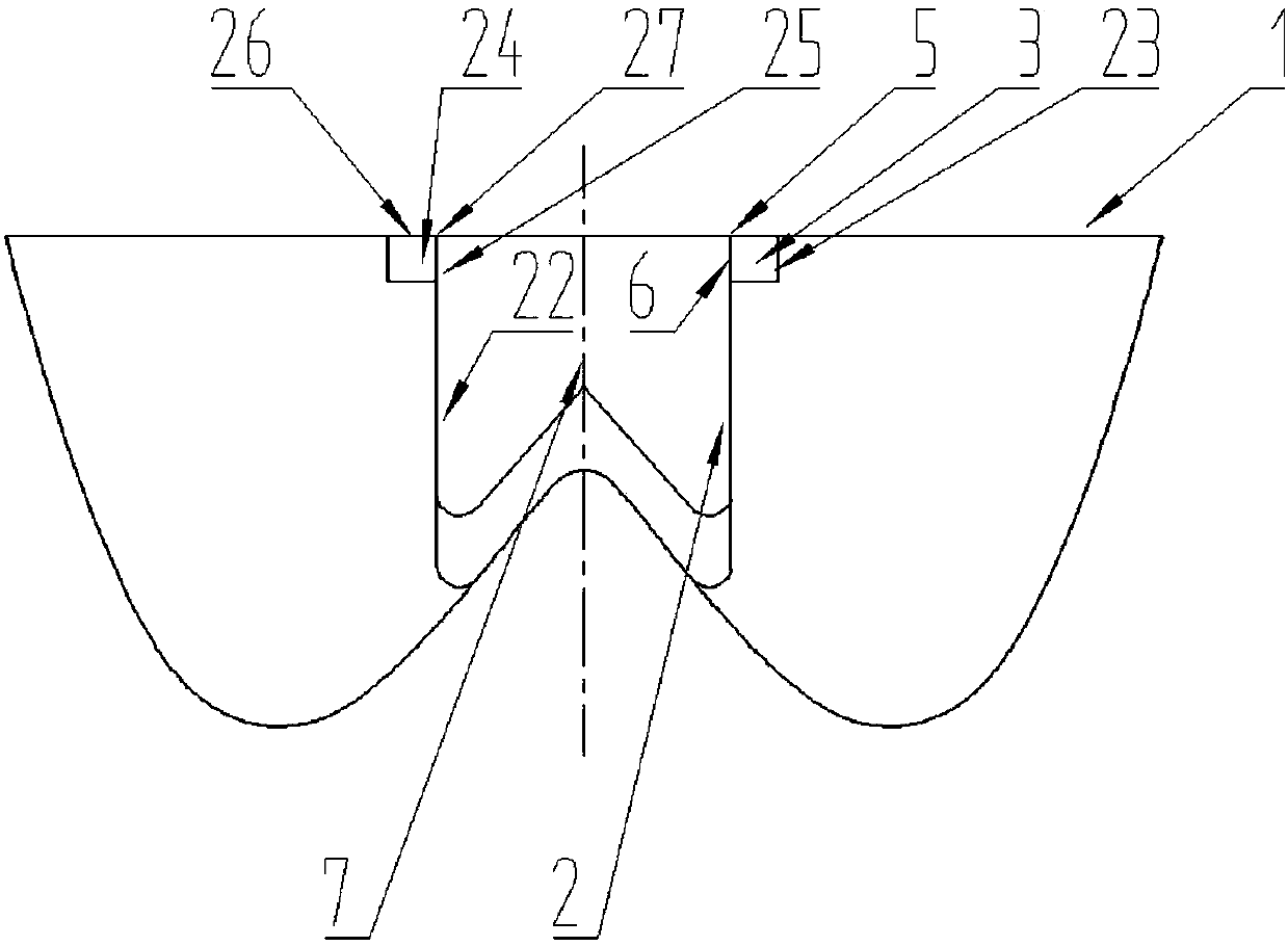 Outer circle measuring structure for impulse turbine model runner
