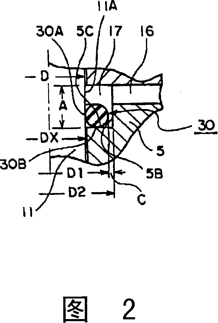 Seal structure and control valve using the same
