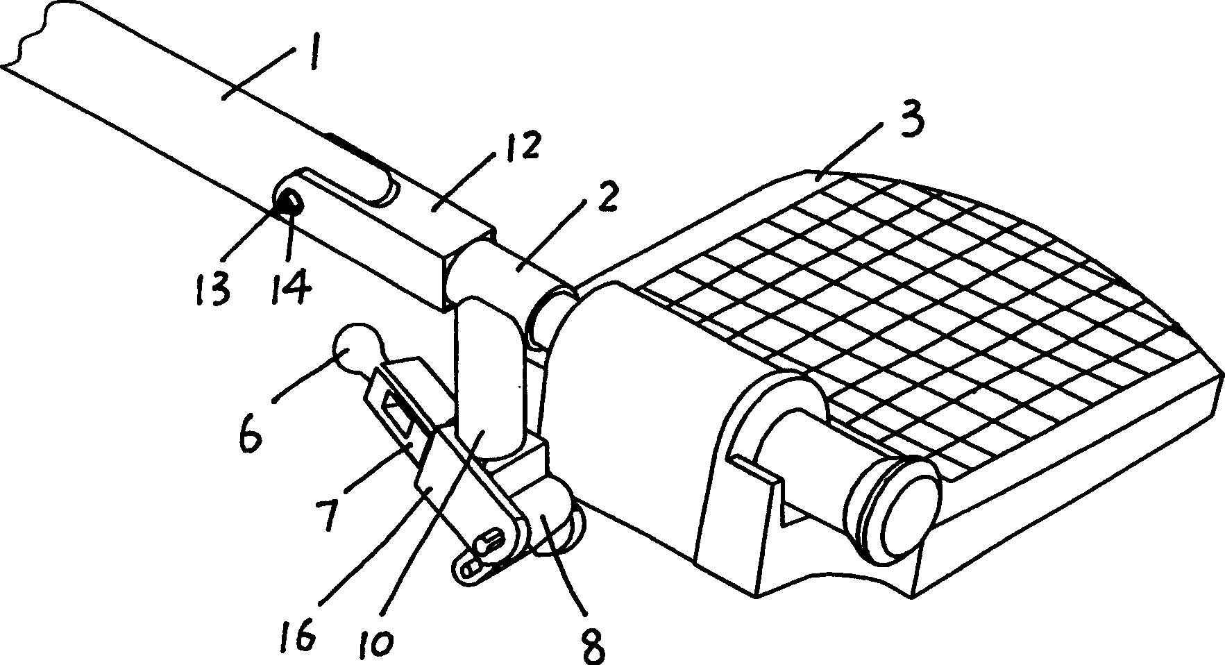 Turn-over adjuster for foot rest of wheel chair