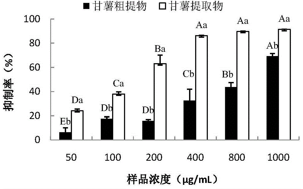 Sweet potato extract and preparation method and application thereof