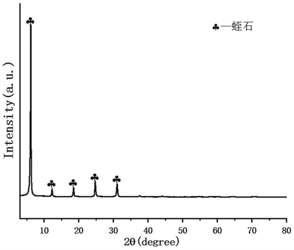 Vermiculite synthesized by phlogopite hydrothermal reaction and preparation method thereof