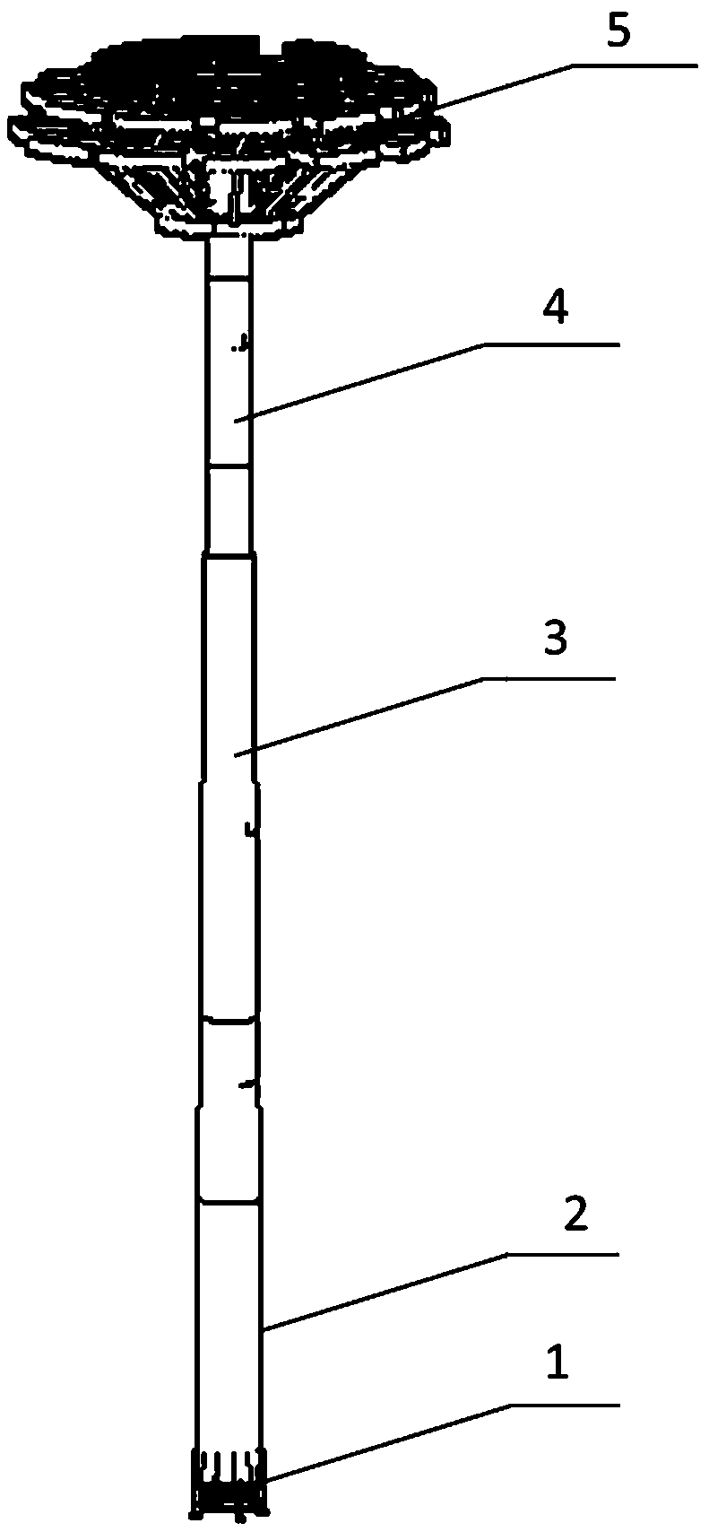 A single-column flower-shaped tower and its construction method
