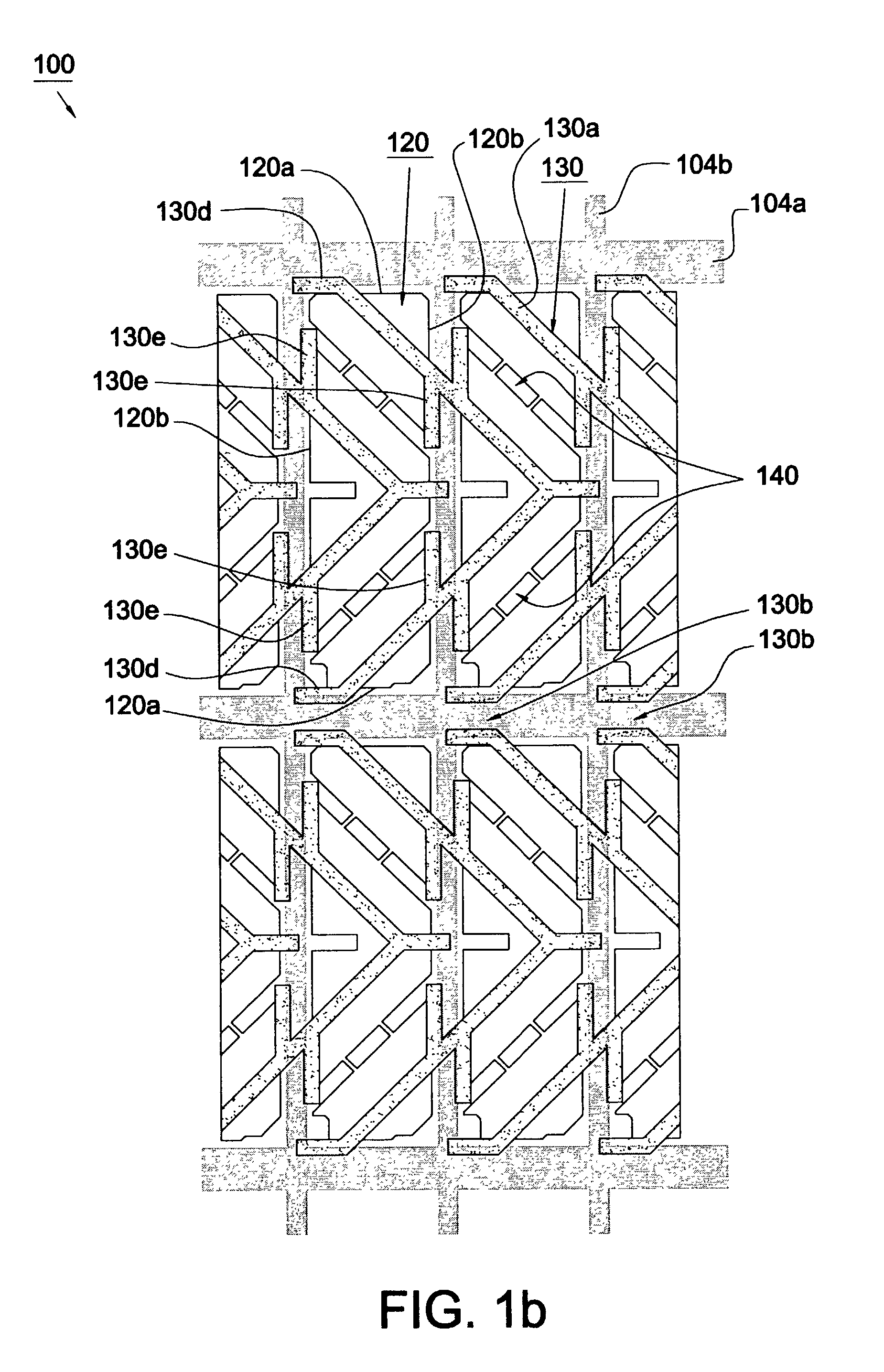 Liquid crystal display including array of protrusions in a broken zigzag pattern all formed within area of light-shielding matrix