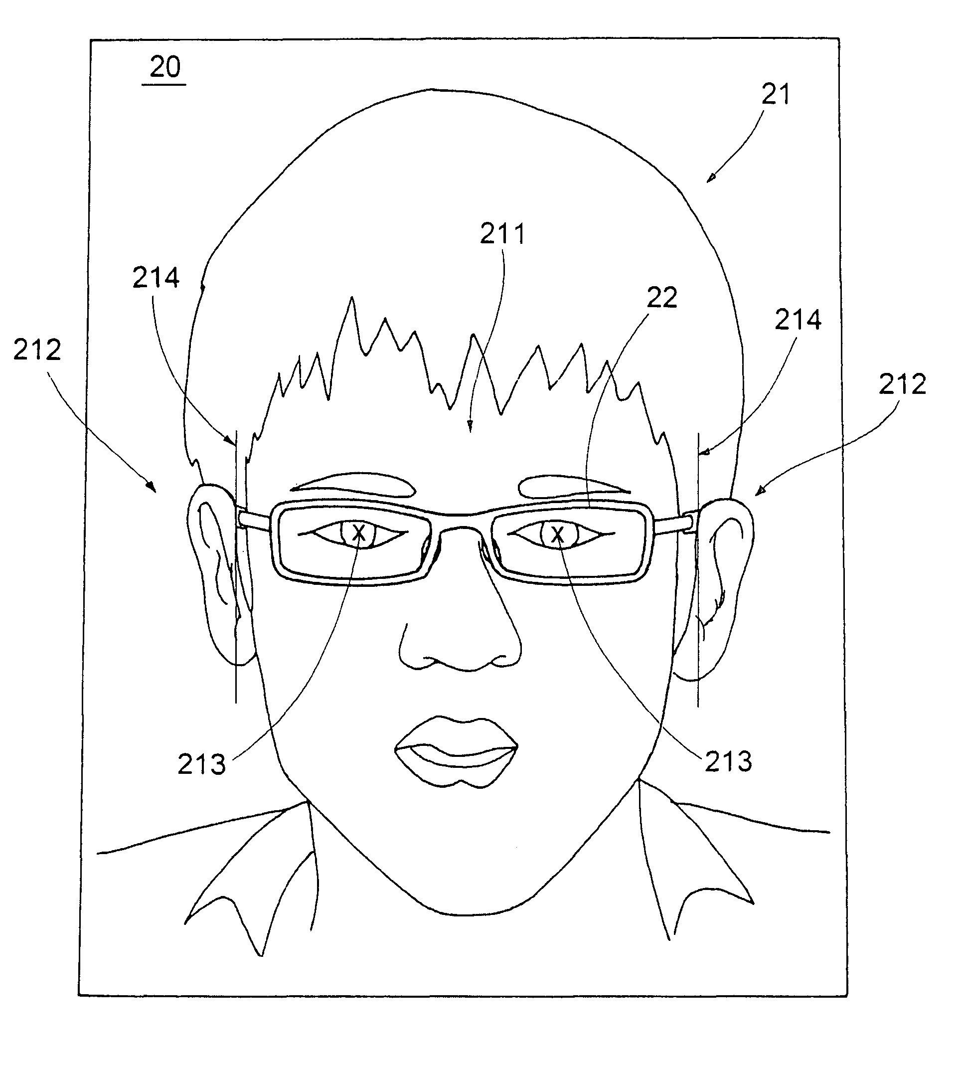 Test-wearing image producing method for personal products