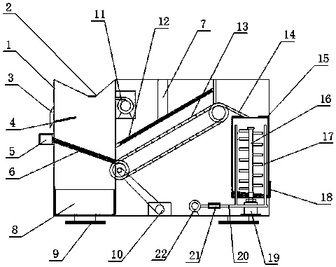 Seed screening and drying device