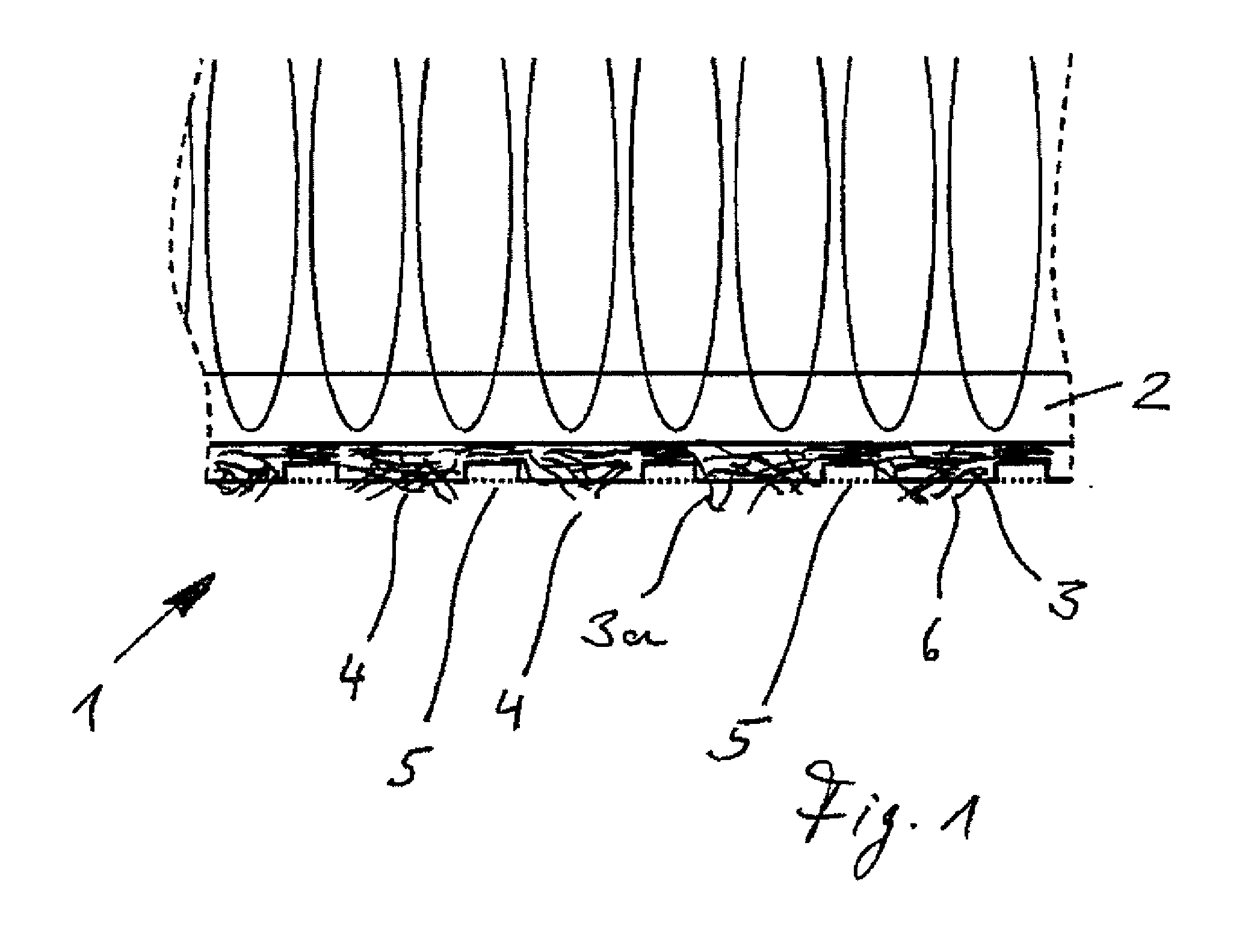 Anti-slip insert mat and method for producing said insert mat