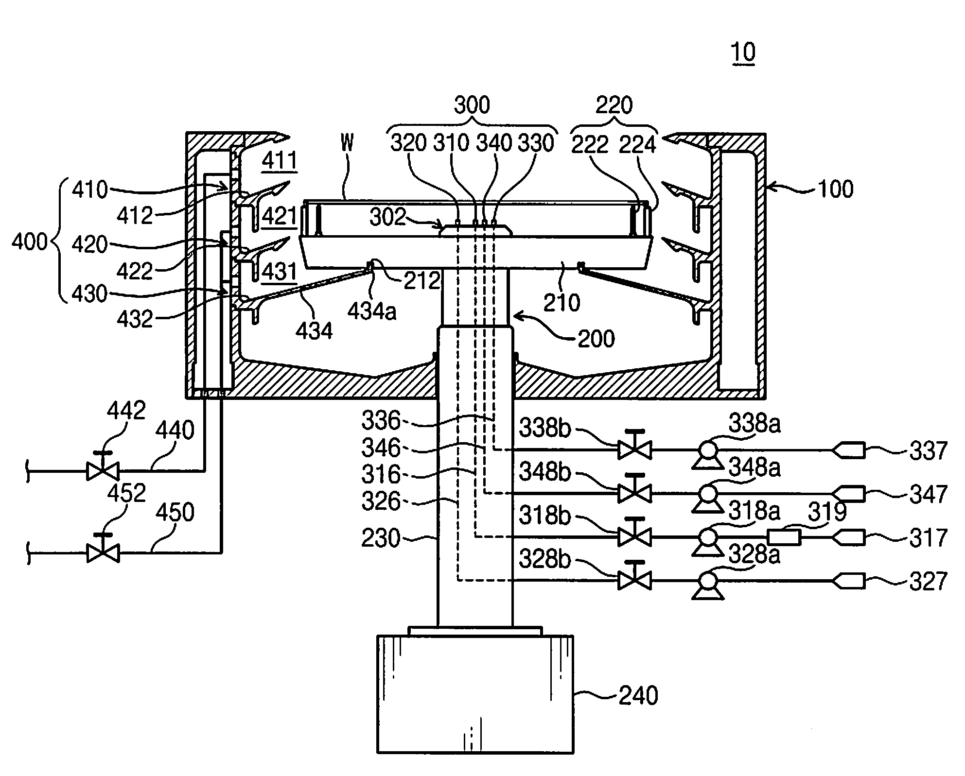 Single type substrate treating apparatus and cleaning method thereof