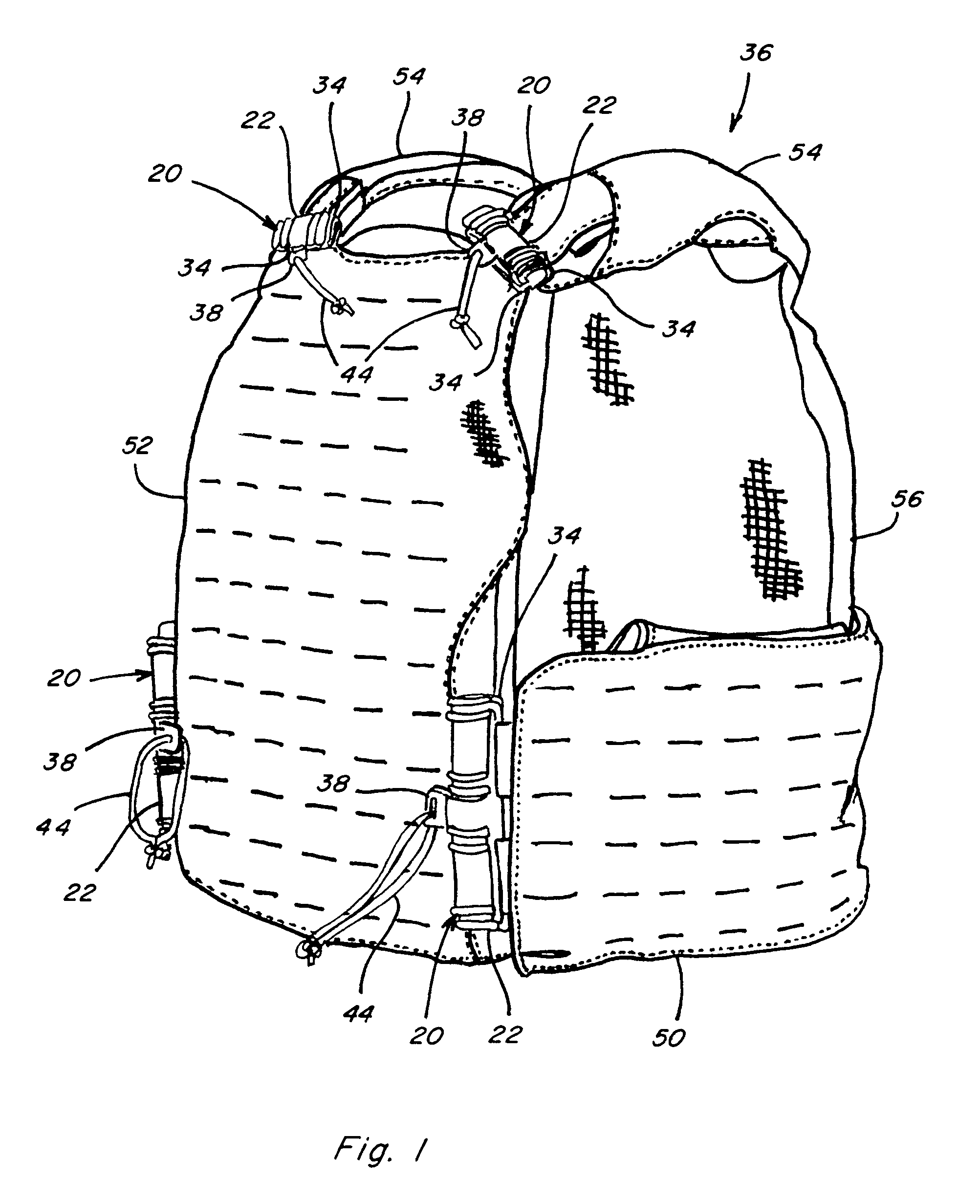 Garment assembly and release apparatus and method