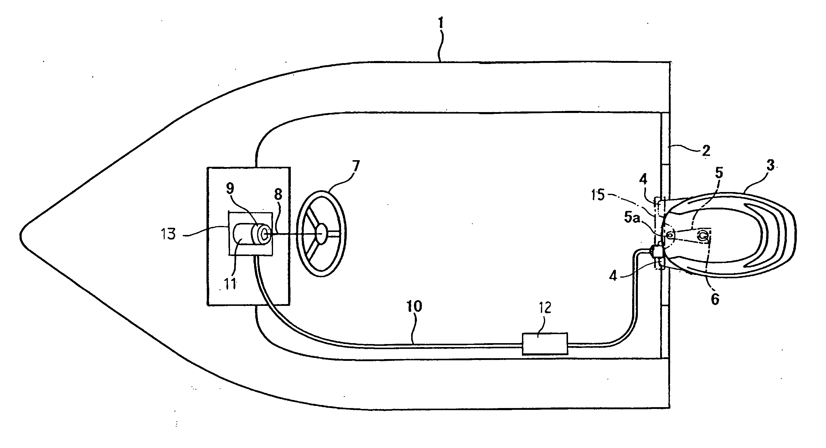 Electric steering apparatus for watercraft
