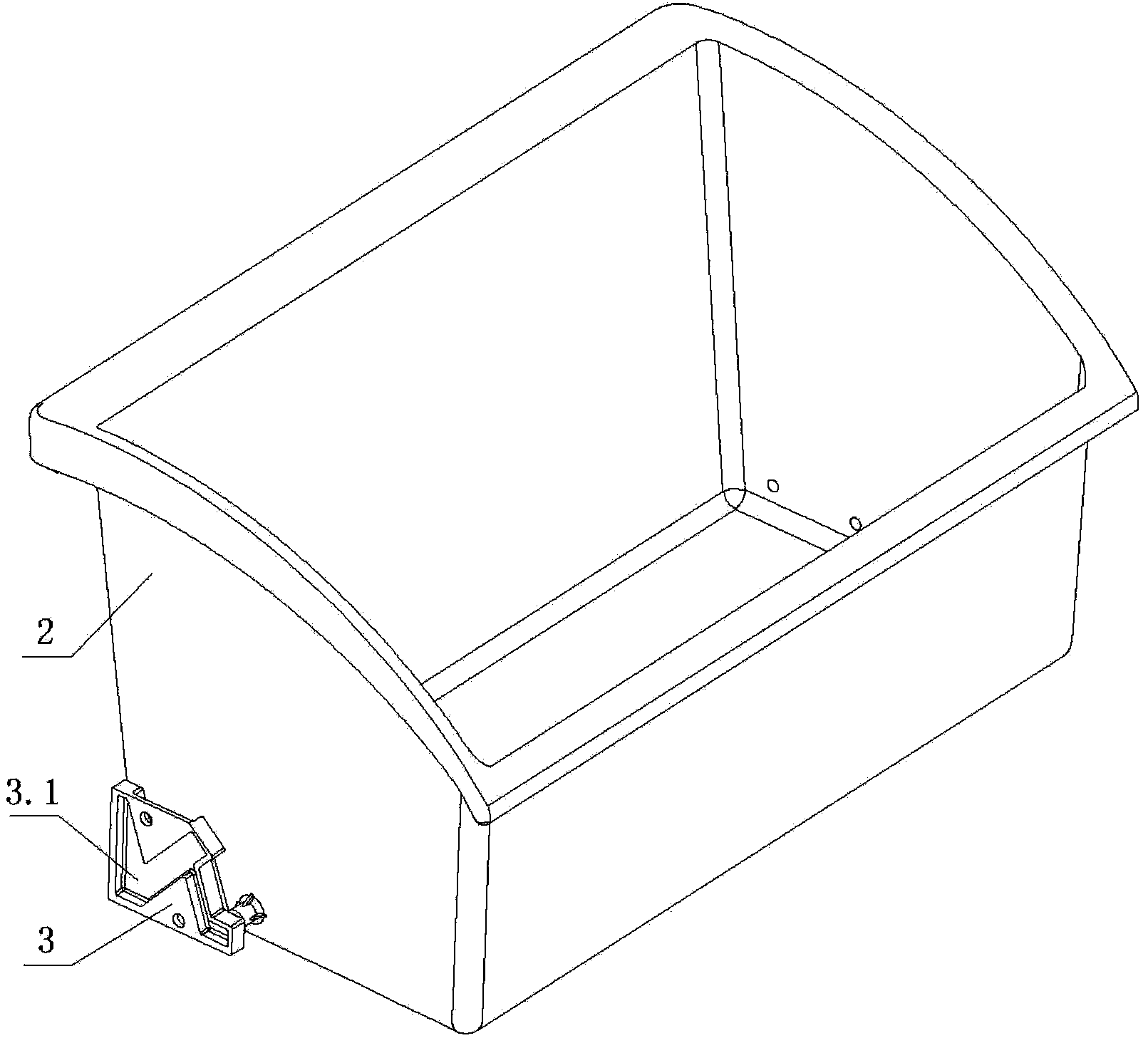 Overturning type drawer used for medical barrow