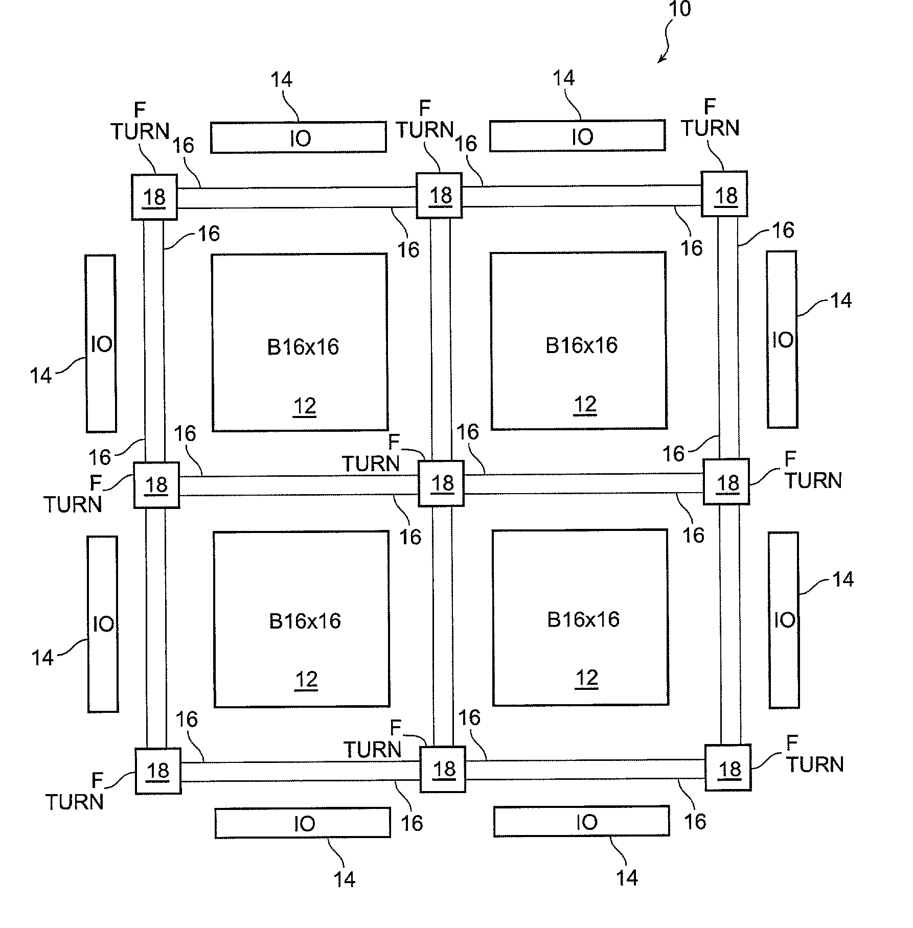 Block connector splitting in logic block of a field programmable gate array