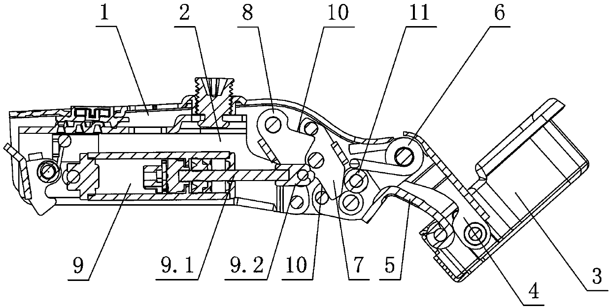 Driving device used for hinge and capable of adjusting arm of force by rotating around shaft