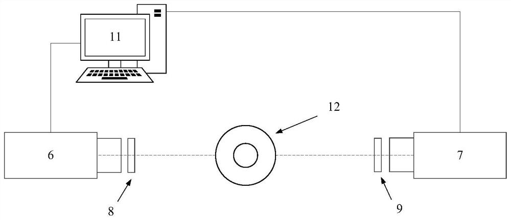 Measurement method of flame excited state particle radiation rate based on uniform light source