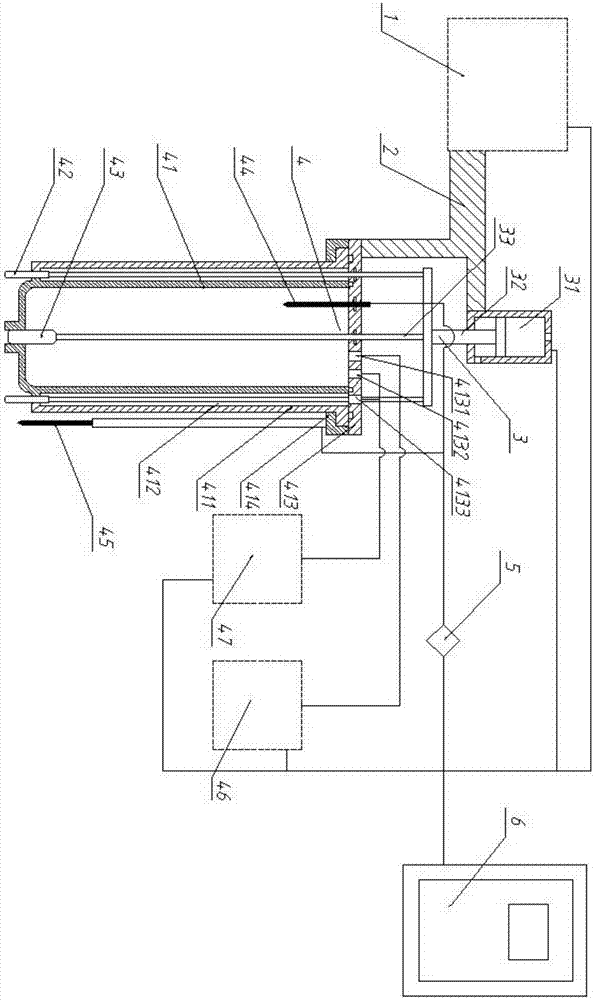 A device and method capable of realizing vacuum quantitative pouring of metal melt