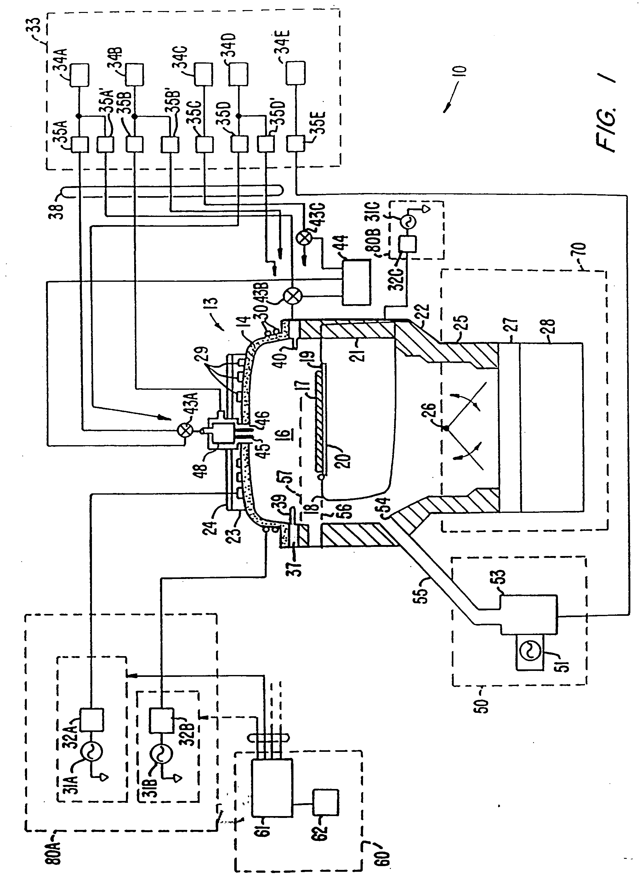 Gas distribution system for improved transient phase deposition