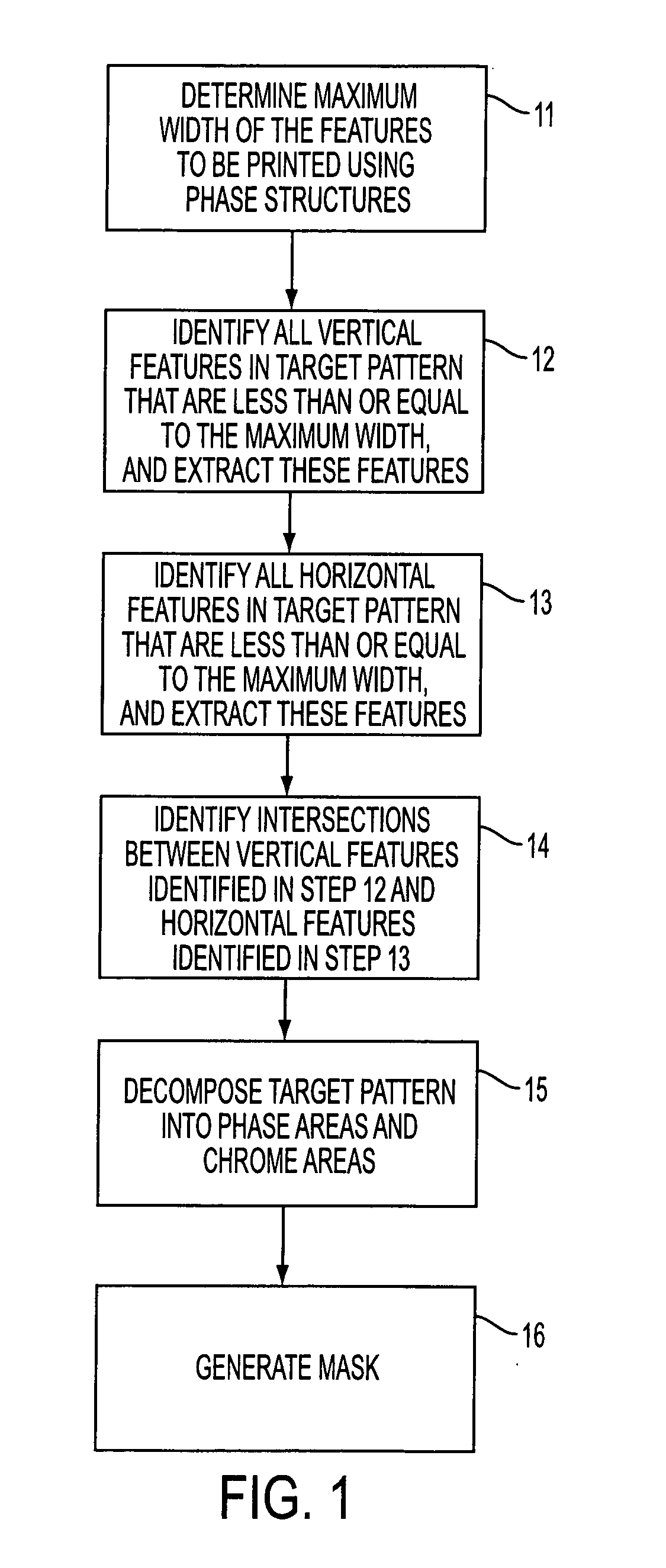 Method and apparatus for decomposing semiconductor device patterns into phase and chrome regions for chromeless phase lithography