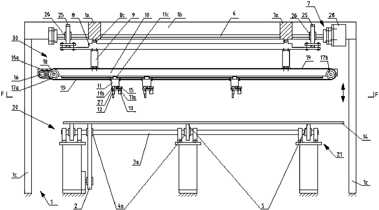 Reinforcing steel bar movement conveying mechanism of welding machine of mesh