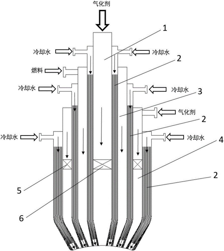 A Gasification Process Burner with Narrow Channel Jet Cooling