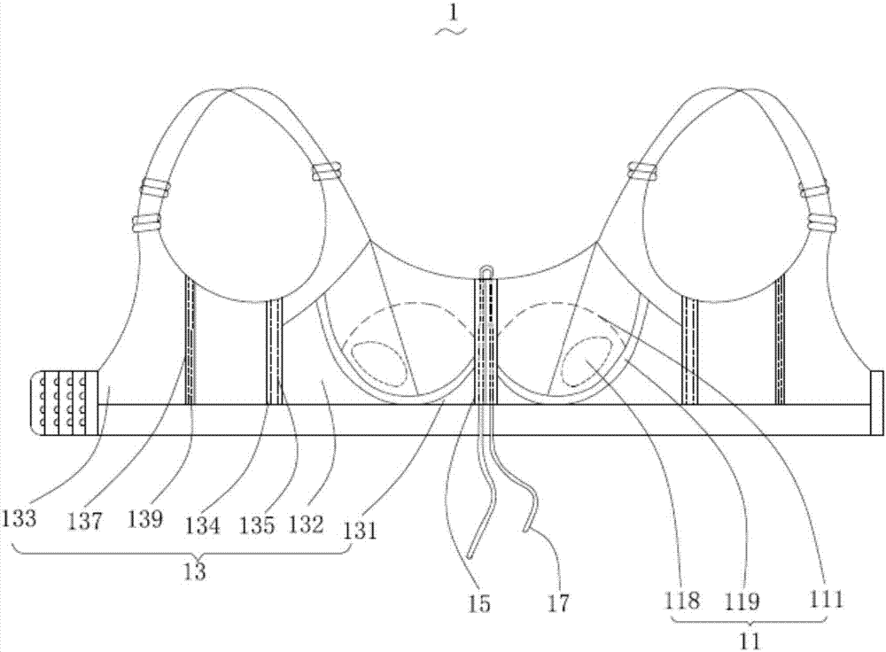 Brassiere provided with drawstrings