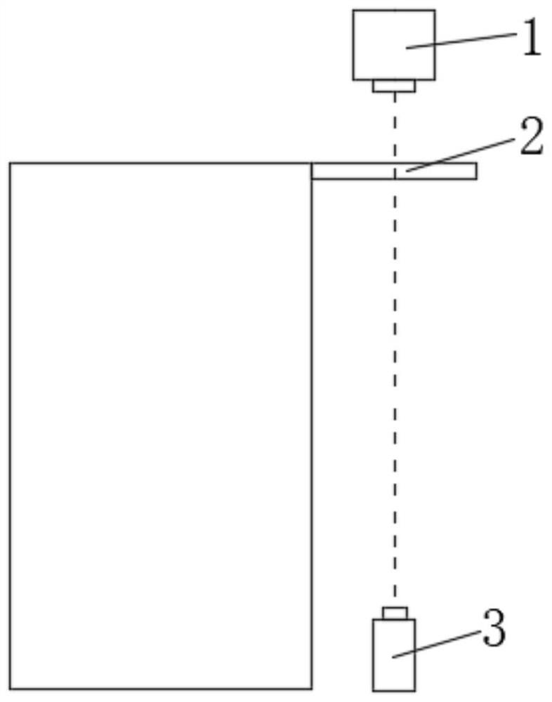 Method for realizing high-rise deflection monitoring based on laser spot center positioning mode