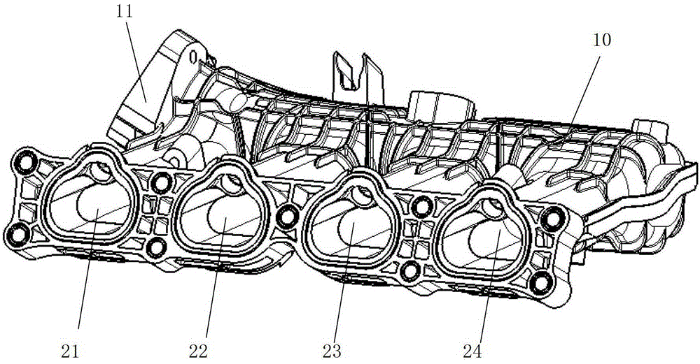 A kind of intake manifold and automobile engine
