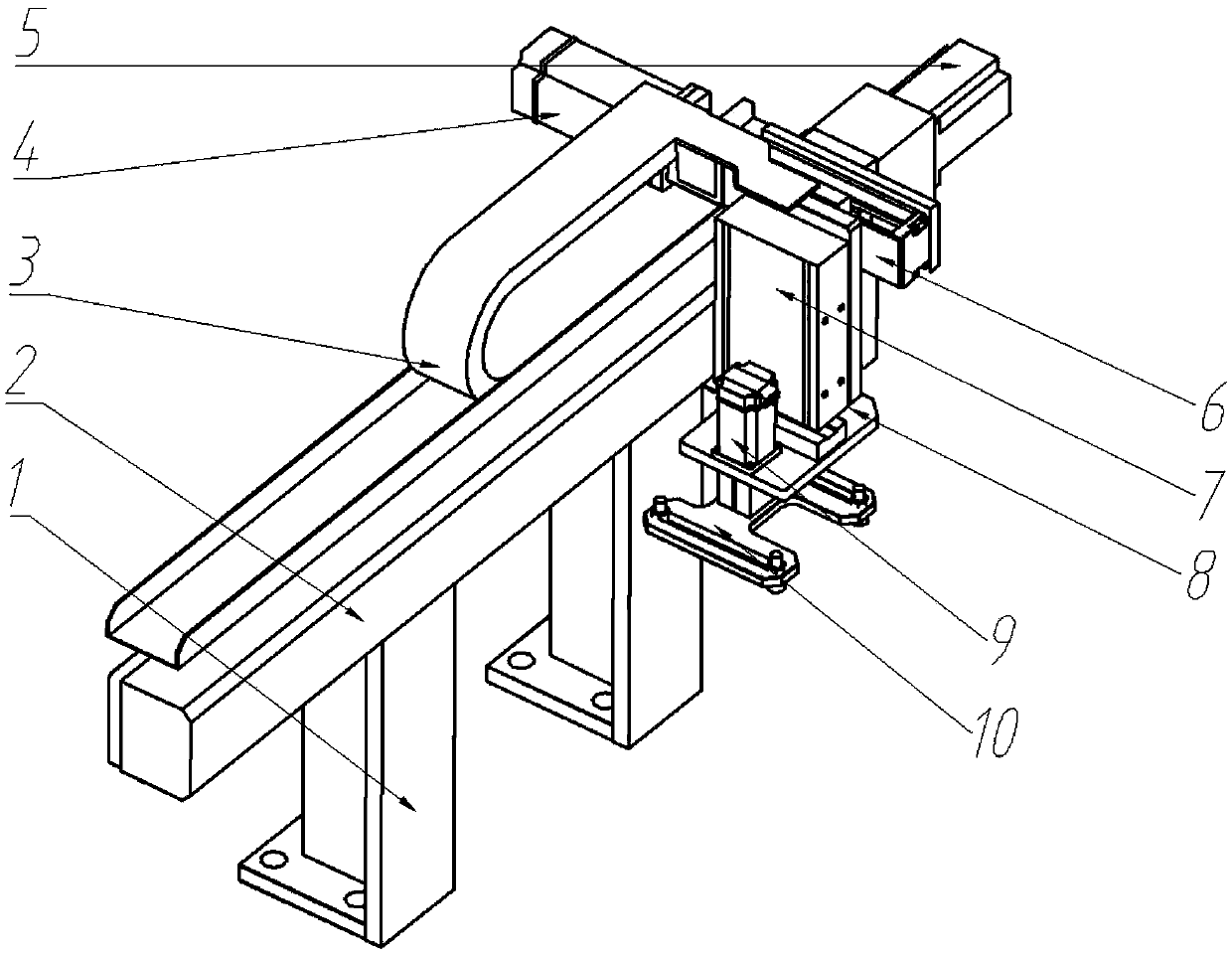 A silicon chip serial welding and feeding device capable of automatic deviation correction