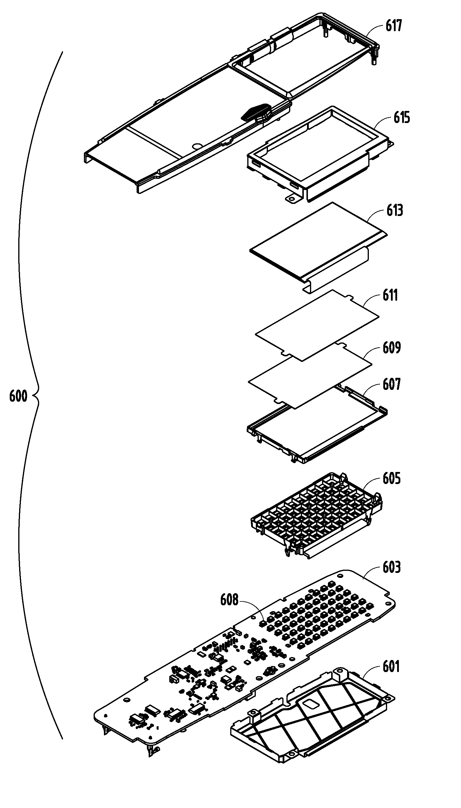Vehicular rearview mirror assembly including integrated backlighting for a liquid crystal display (LCD)