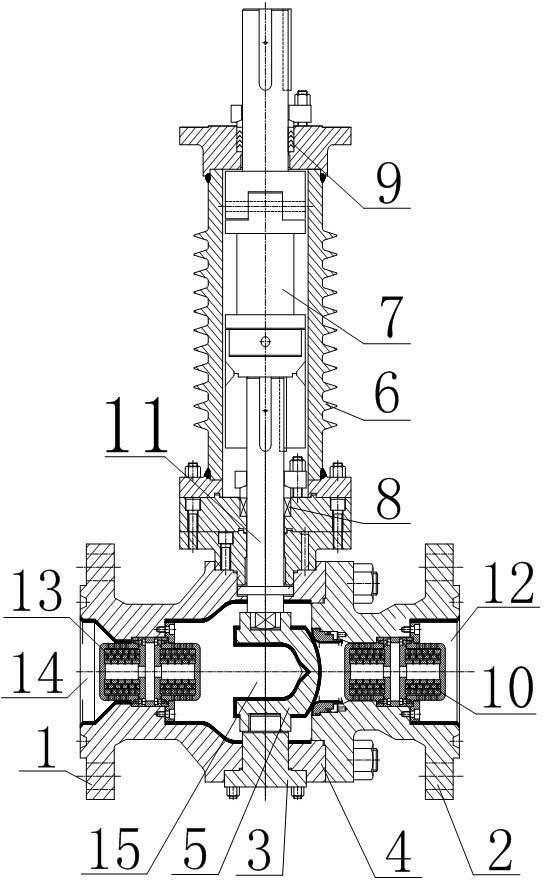 High-temperature and high-pressure steam pressure reducing ball valve and production technology thereof