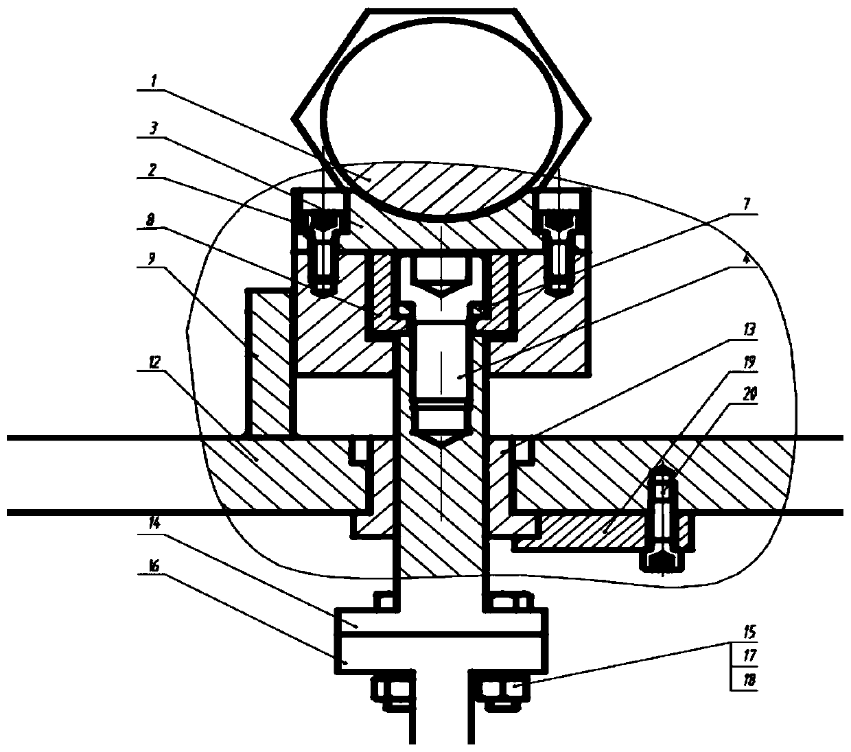 Friction type anti-loosening structure of underwater clamp connector