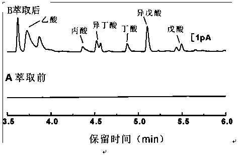 Method for determining lower fatty acid in atmosphere through dynamic solid-phase microextraction and gas chromatography