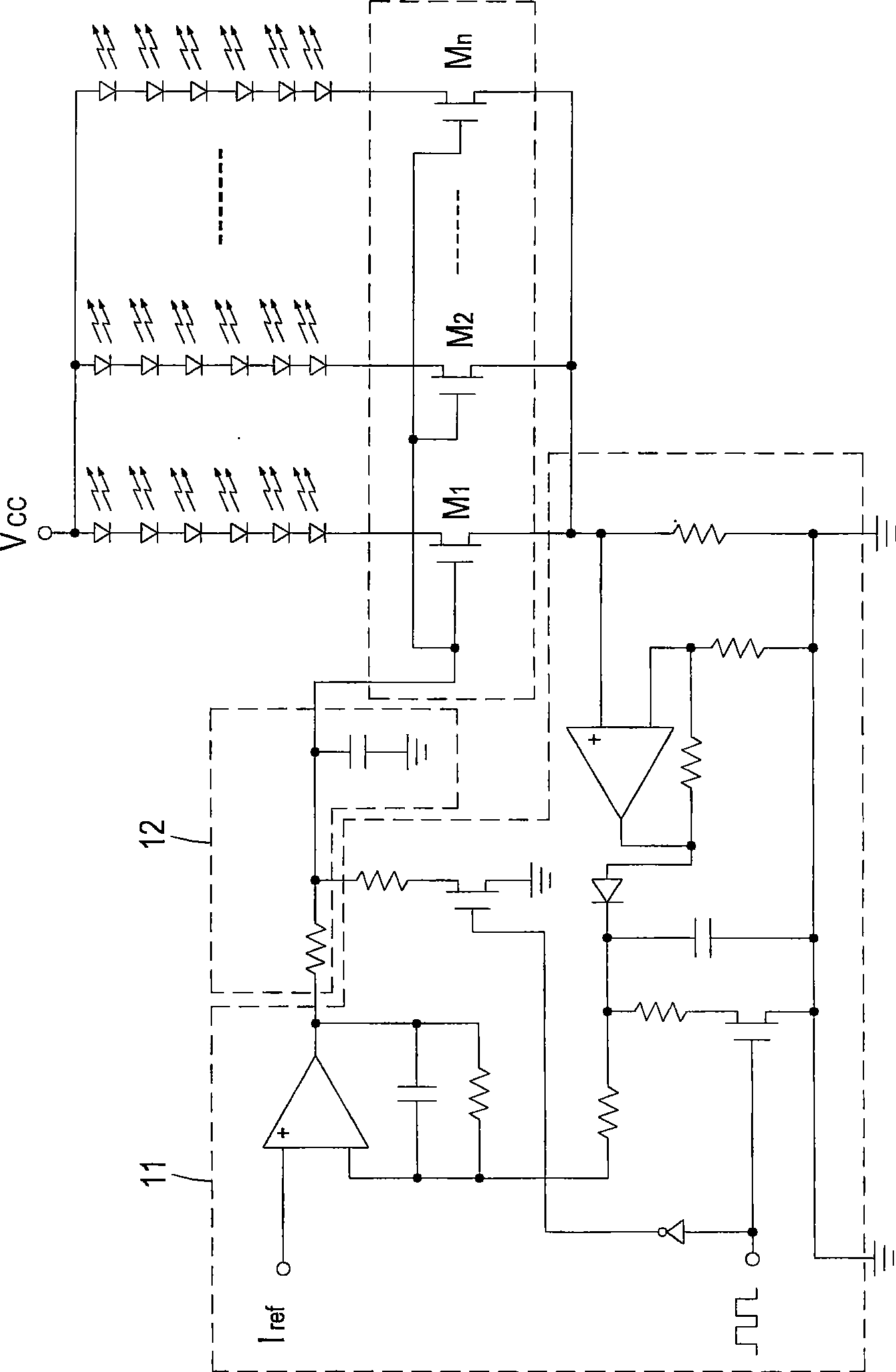 Current balance power supply circuit of multi-group light-emitting diode