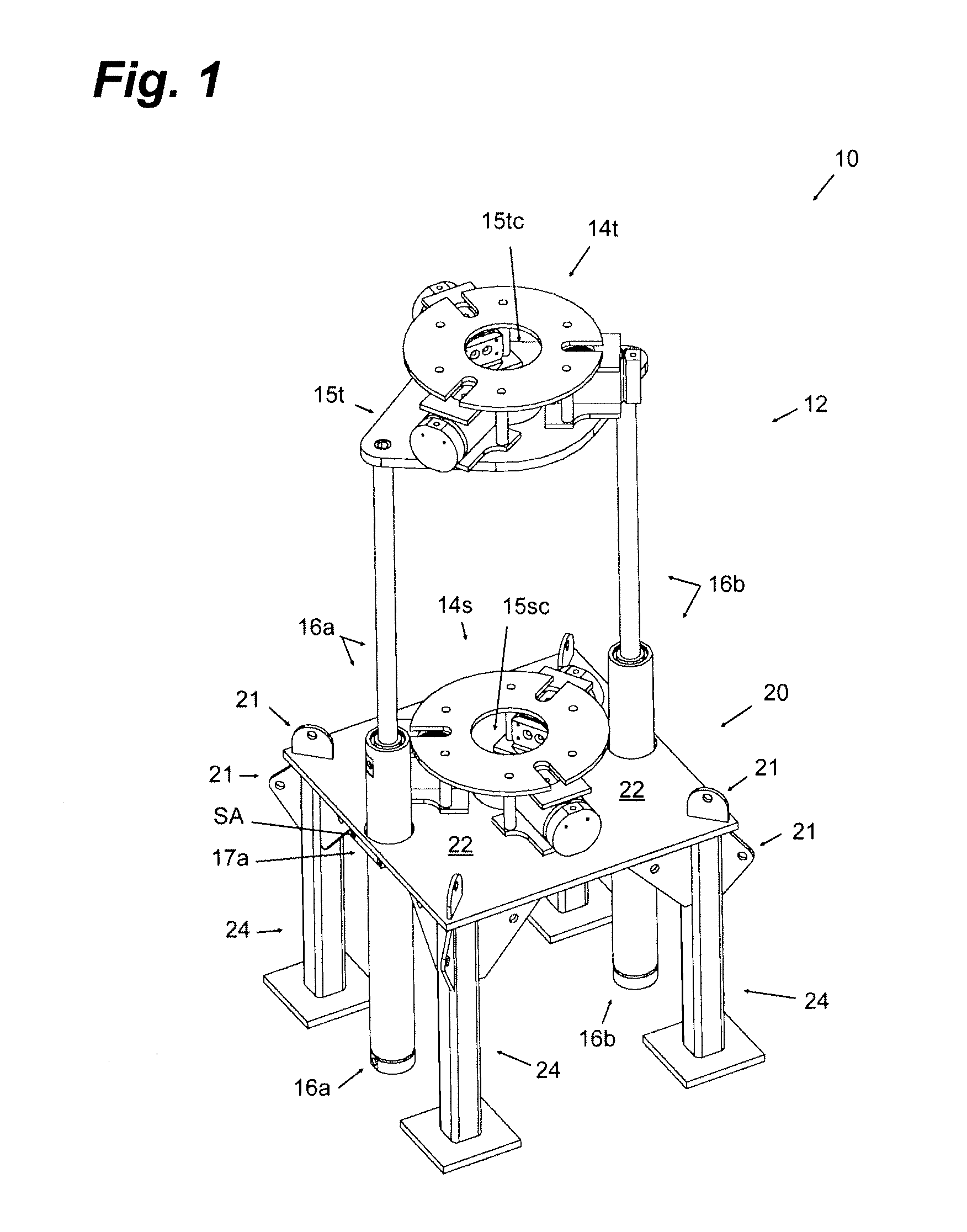 Push / pull system and support structure for snubbing unit or the like on a rig floor