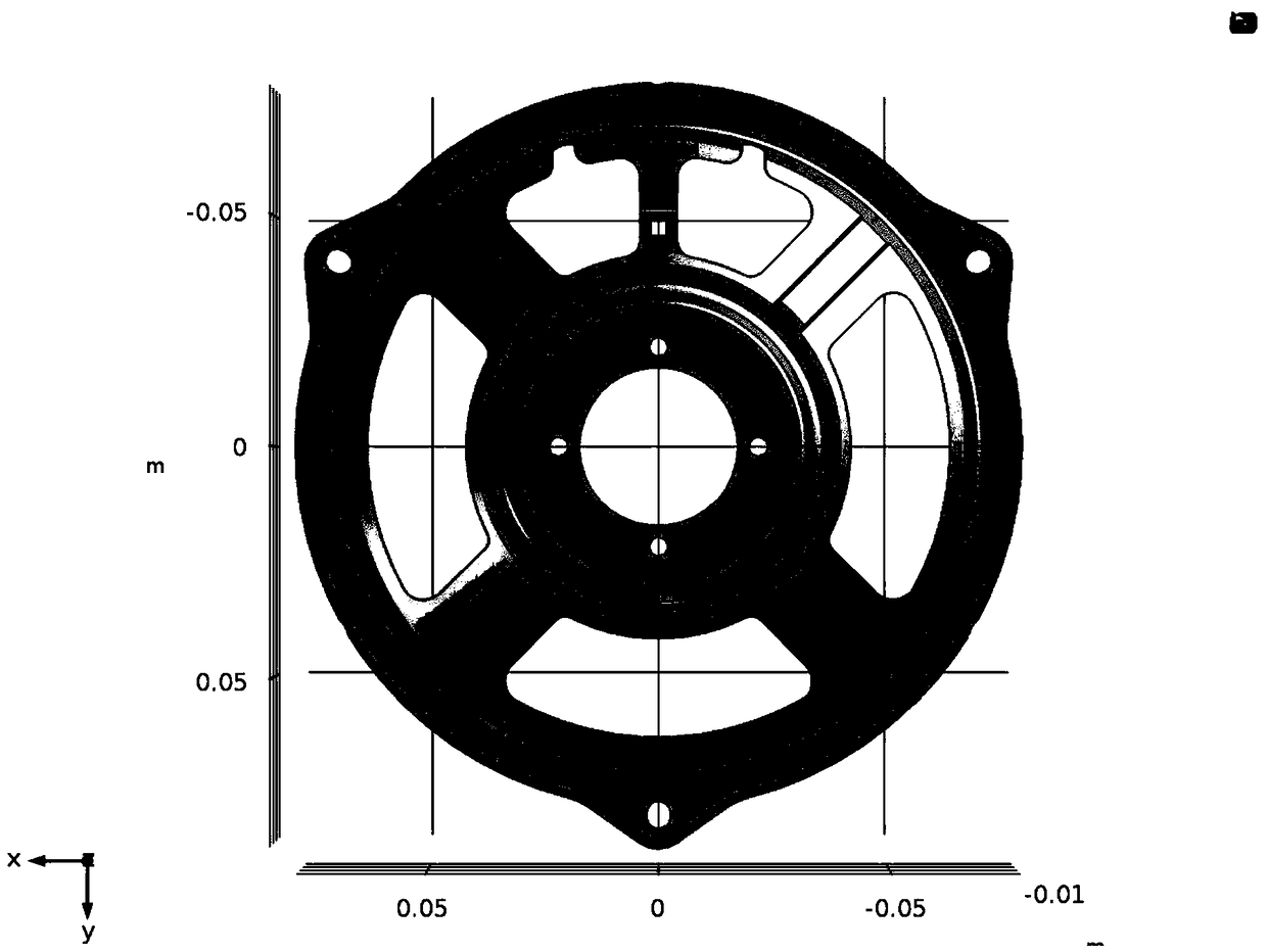 Numerical simulation analysis method for dynamic stiffness of loudspeaker basin stand