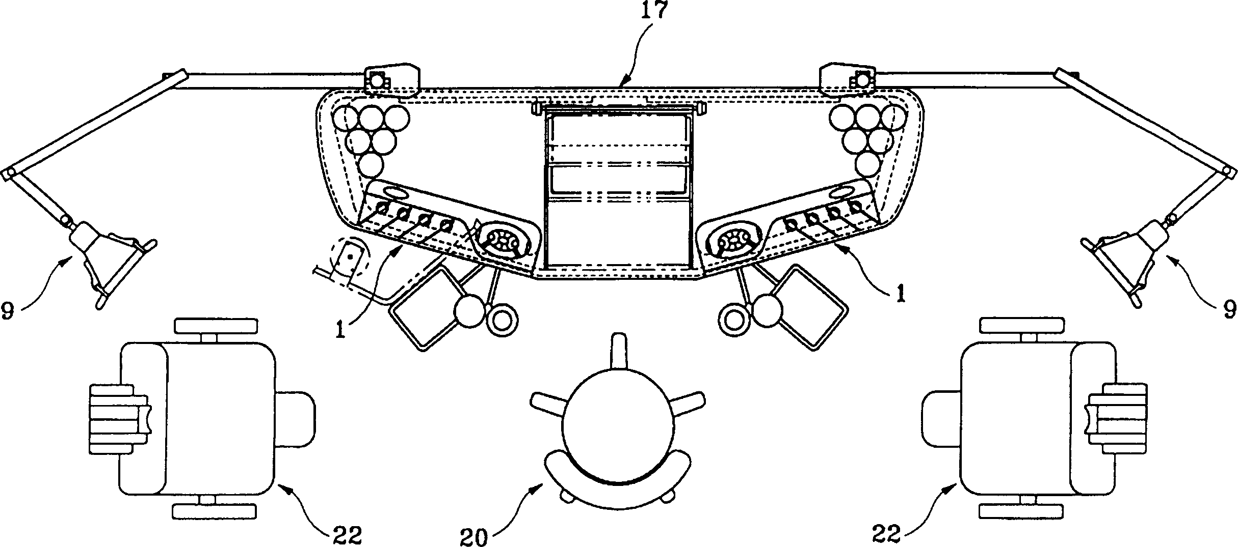 Rotary patient's chair with ear diagnosis and therapy apparatus