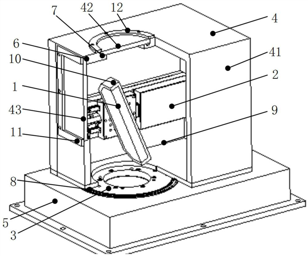 Front scanning mirror system for measuring atmospheric wind field of upper layer of foundation