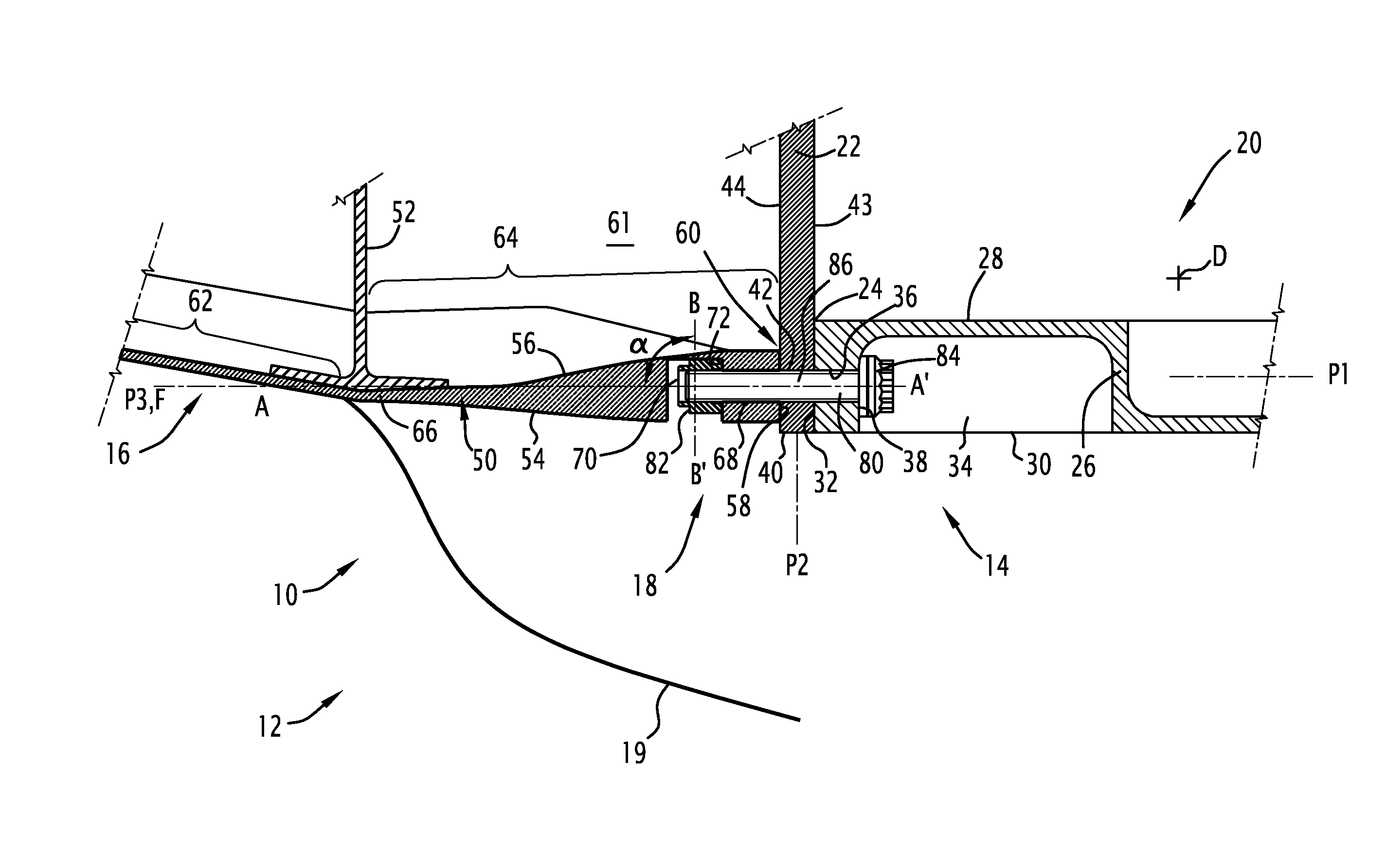 Aircraft structural assembly and associated assembling method