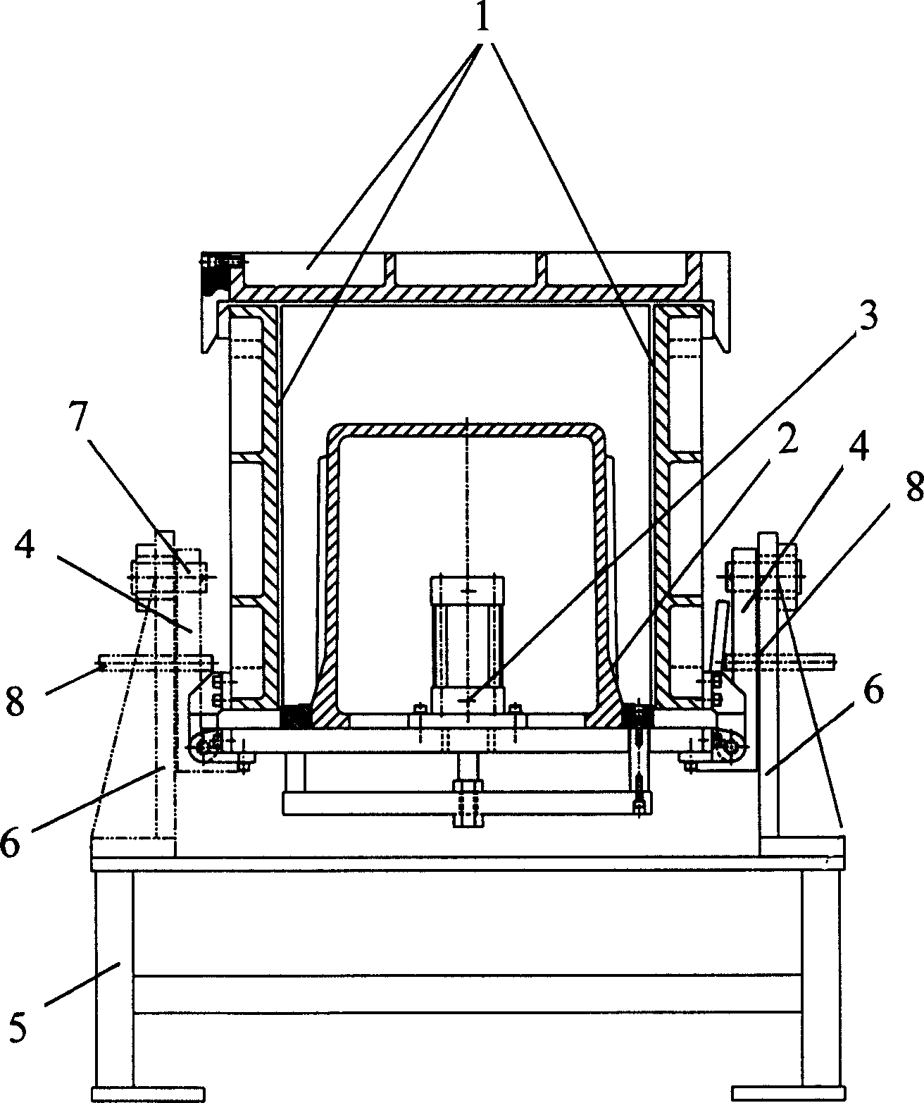 Overturned foaming clamping apparatus