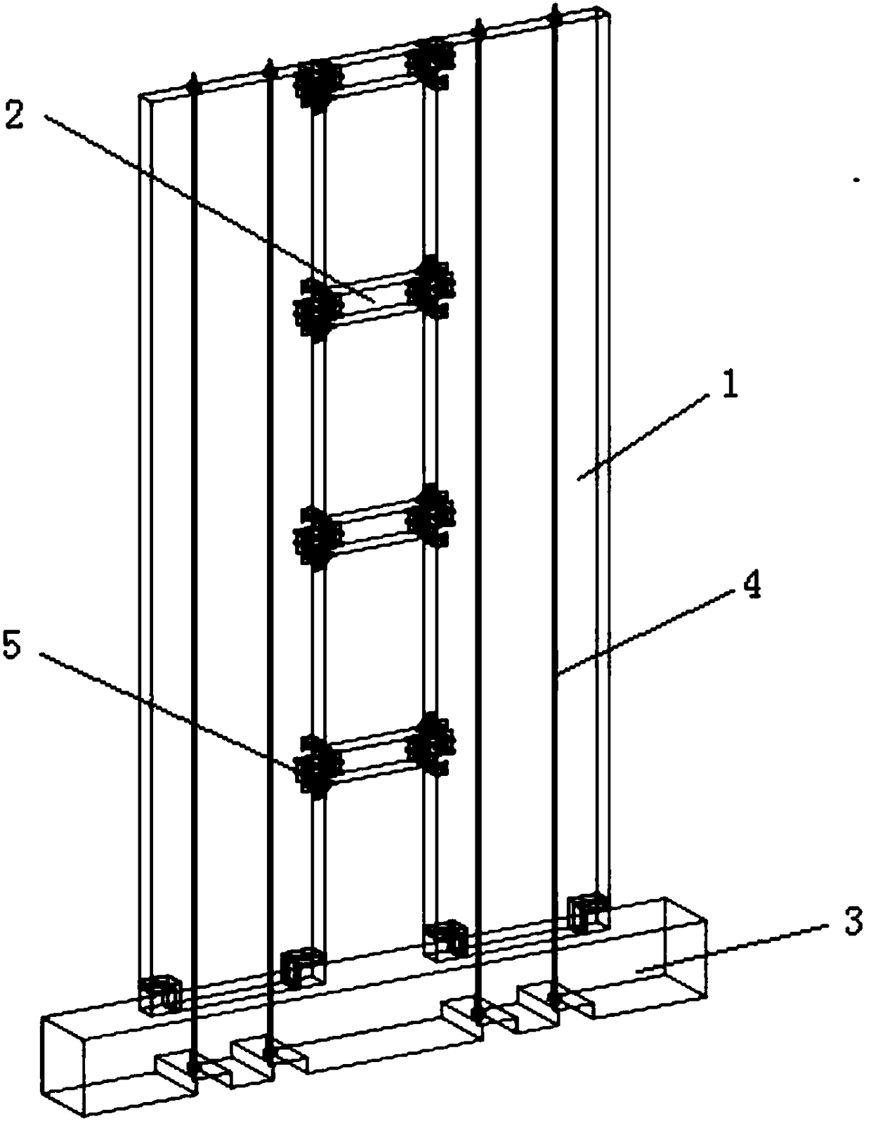 Prestress orthogonal laminated wood coupled shear wall capable of achieving swinging and self-resetting