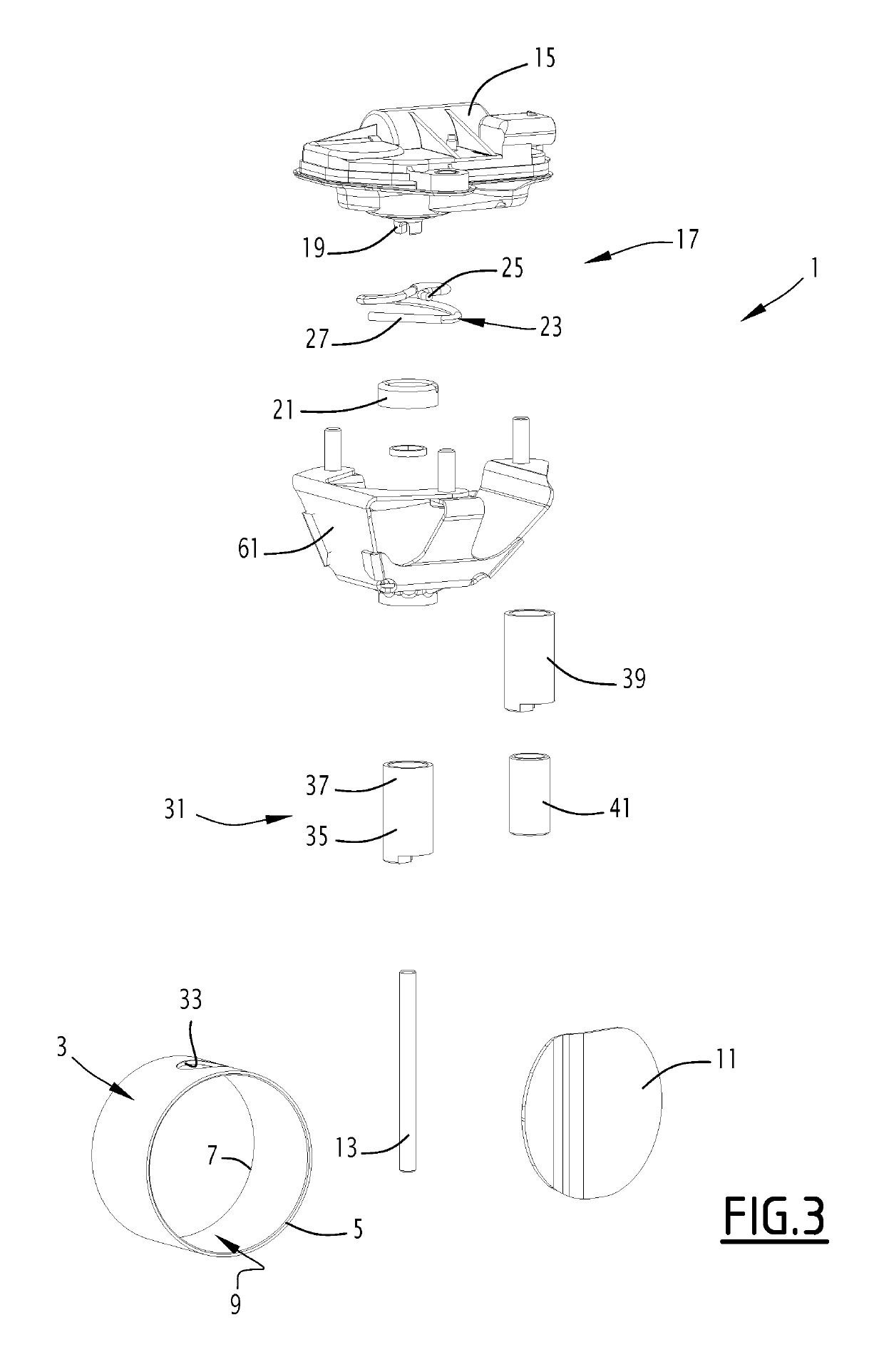 Piloted exhaust line valve and corresponding production method