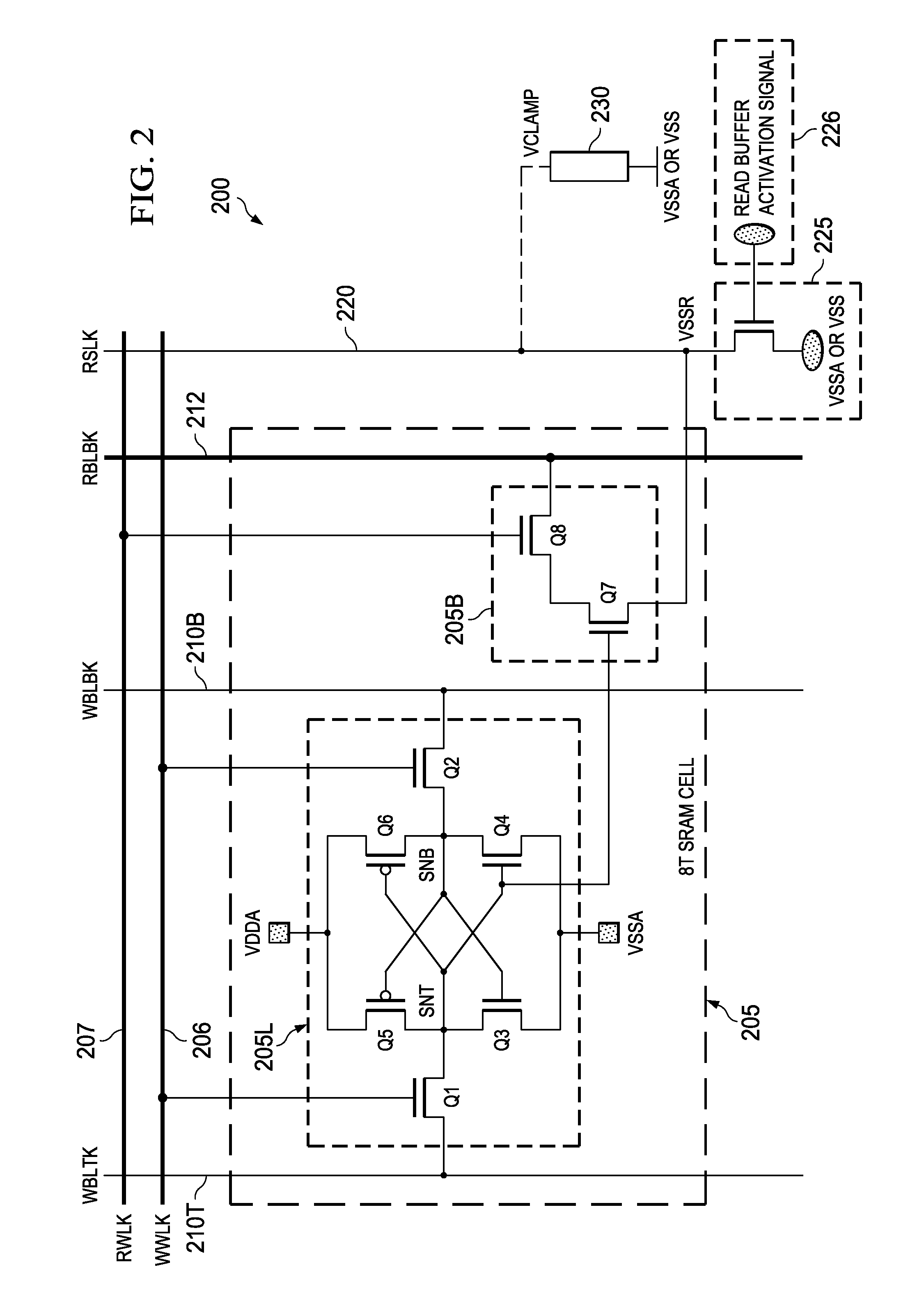 SRAM cell with read buffer controlled for low leakage current