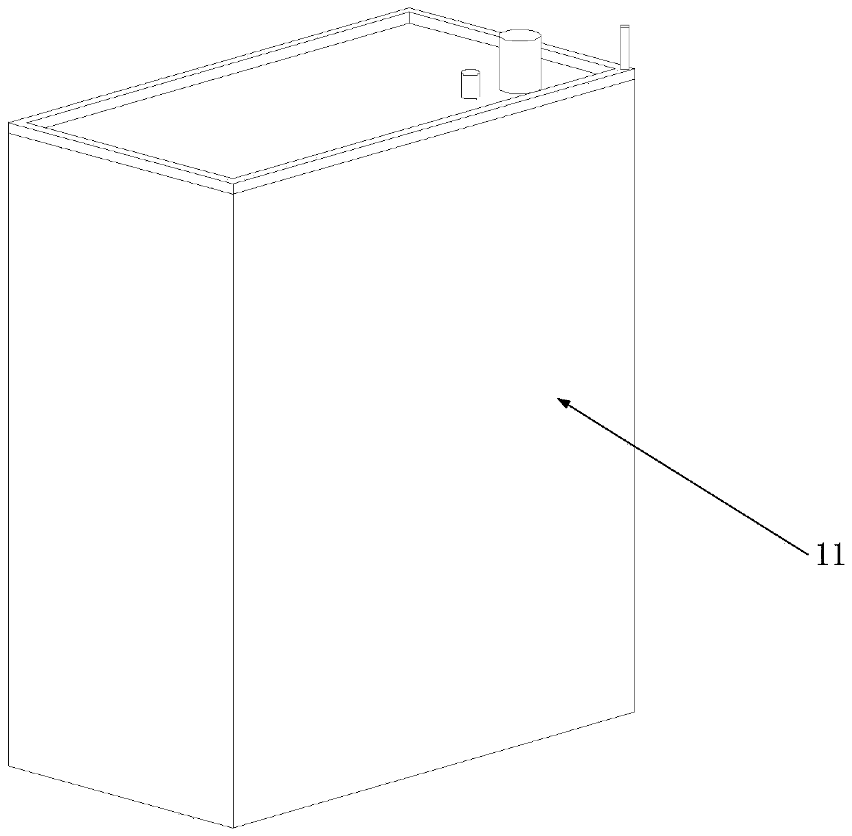 Blank integral type toilet with pipeline slotted holes reserved in outer wall