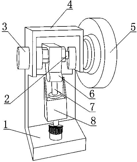 Riveting stamping mechanism for pulley retaining rings