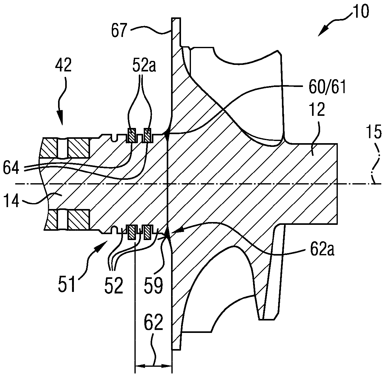 Turbocharger with predetermined breaking point for an internal ...