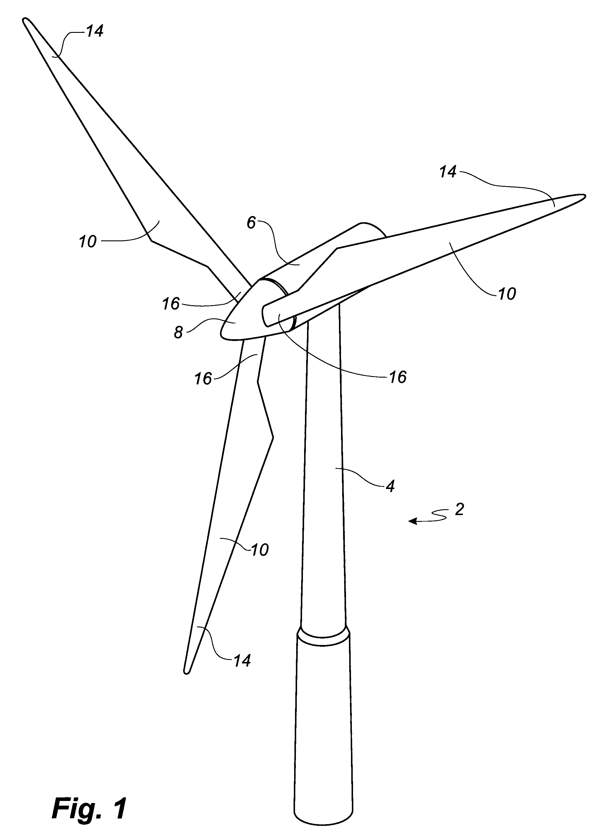 Wind turbine blade with submerged boundary layer control means